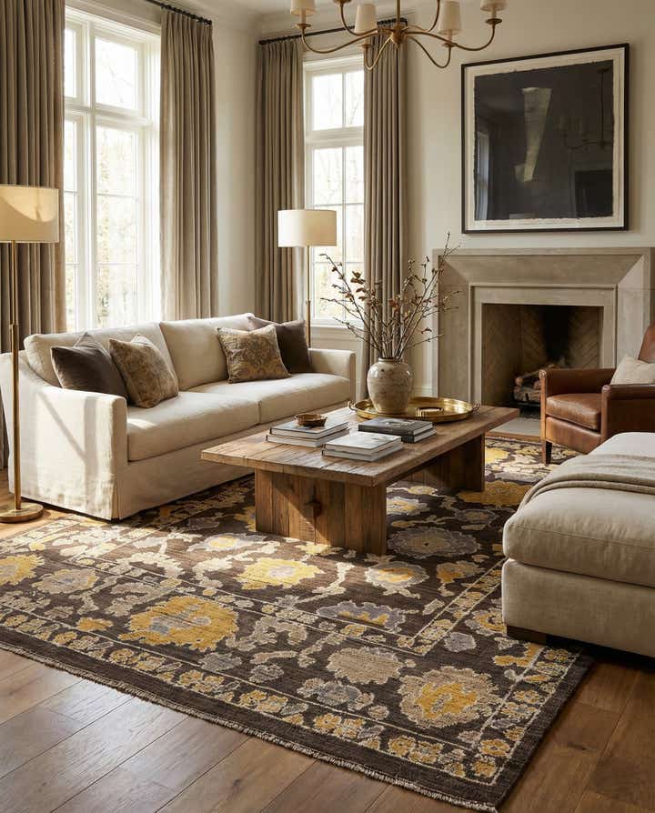 8' 5 x 10' 6 Hand Knotted Oushak Wool Rug