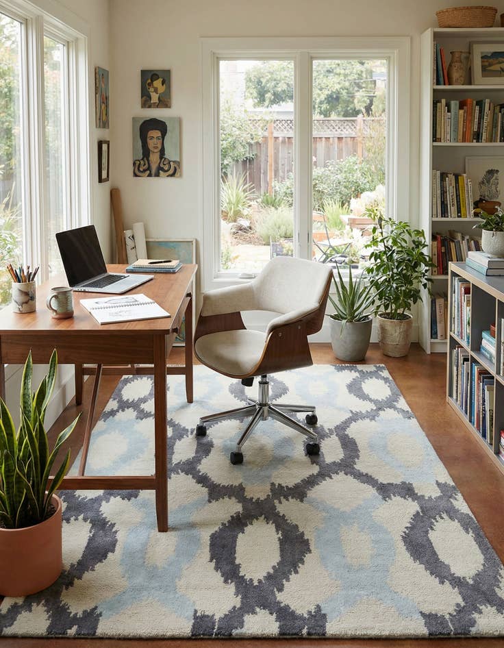 Detail image of 5' x 8' Luna Wool Rug