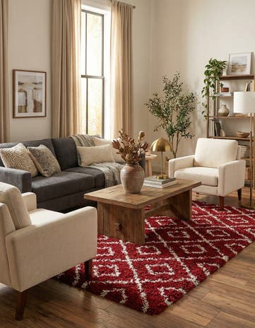 9' x 12' Lattice Shag Rug