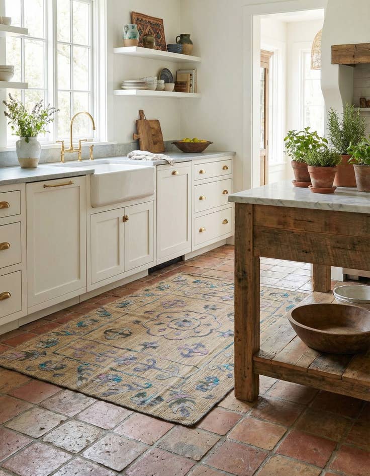 Detail image of 5' x 6' 6  Hand Woven Kilim Suzani Wool Rug