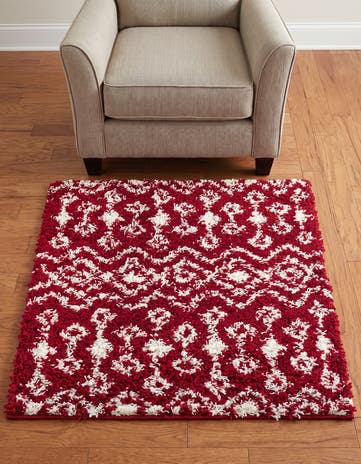 3' x 3' Moroccan Trellis Shag Square Rug