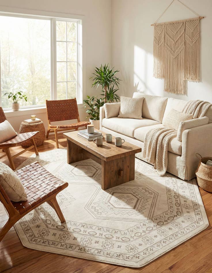 Detail image of 7' 10 x 7' 10 Charlotte Octagon Rug