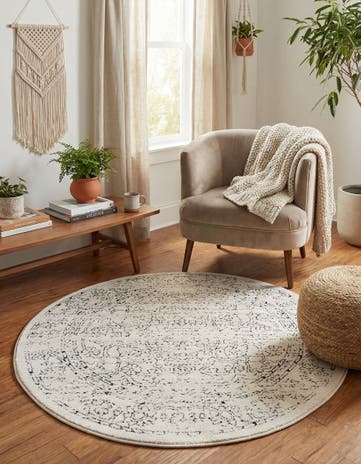 White Isabella Round Rug