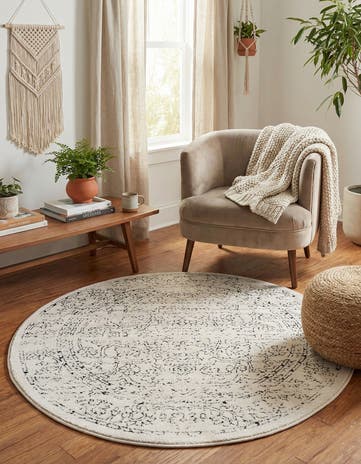 White Isabella Round Rug
