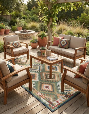 6' x 9' Easy-Clean Baja Indoor / Outdoor Rug