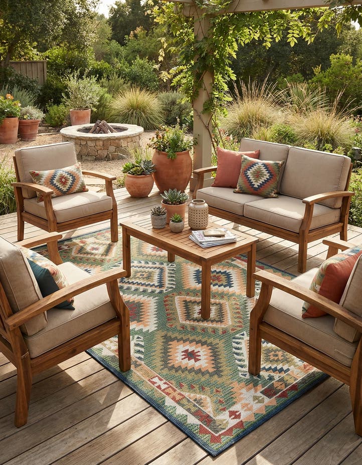 6' x 9' Easy-Clean Baja Indoor / Outdoor Rug