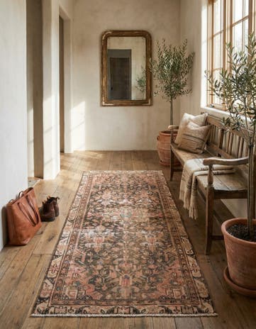 3' 3 x 6' 7 Hand Knotted Ultra Vintage Persian Wool Runner Rug