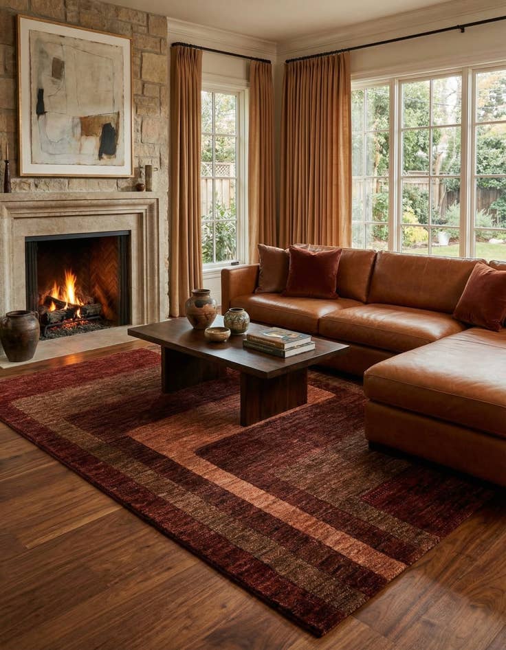 Detail image of 4' 11 x 6' 6 Juma Wool Rug