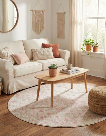 5' 3 x 5' 3 Moroccan Trellis Round Rug