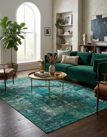 5' 7 x 8' Hand Knotted Ultra Vintage Persian Wool Rug