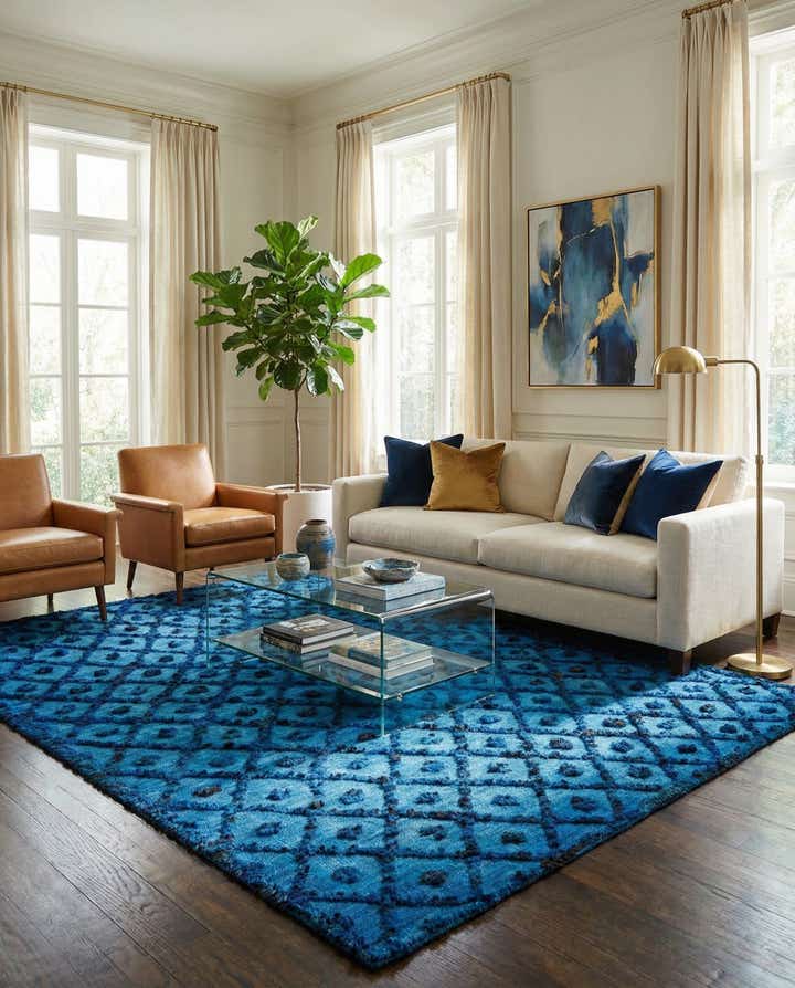 6' 9 x 9' 3 Hand Knotted Darya Wool Rug