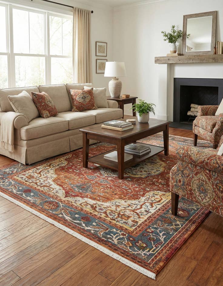 Detail image of 7' 10 x 7' 10 Santiago Square Rug