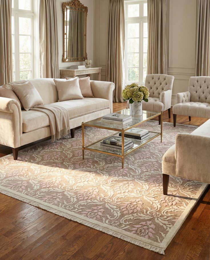 Detail image of 6' 8 x 10' Hand Knotted Darya Wool Rug