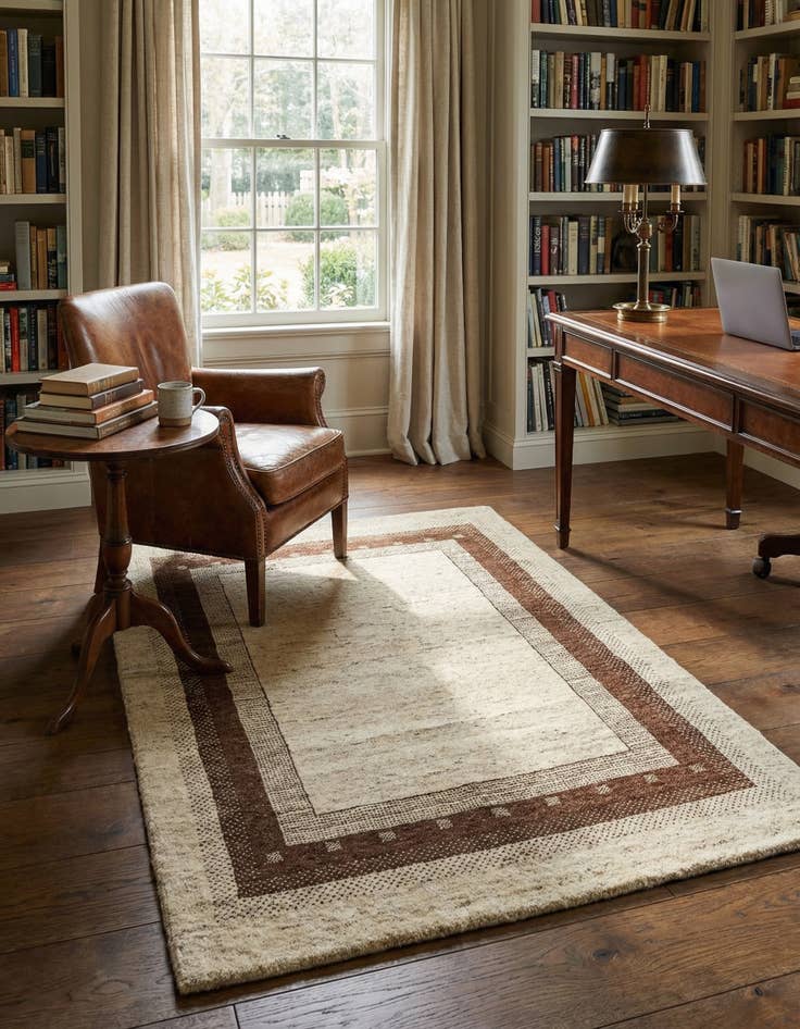 Detail image of  4' x 6'  Hand Knotted Gabbeh Wool Rug