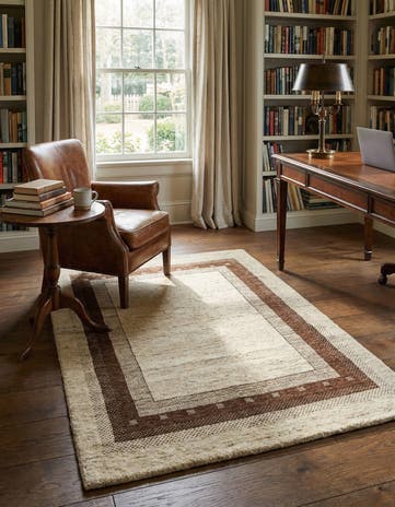 4' x 6' Hand Knotted Gabbeh Wool Rug