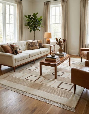 4' 10 x 6' 9 Hand Knotted Darya Wool Rug