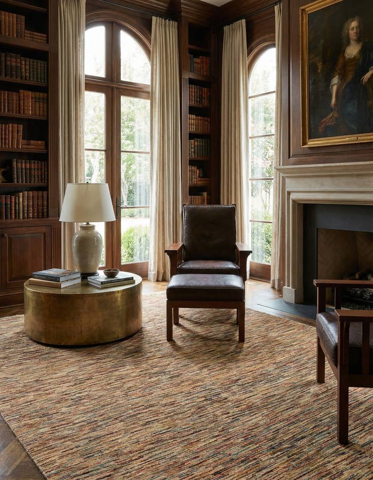 Detail image of 6' 6 x 9' 10  Hand Knotted Modern Ziegler Rug