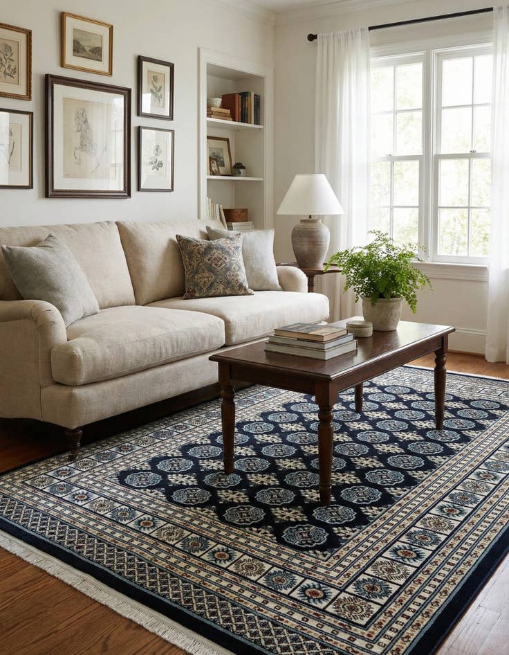 Detail image of 5' 3 x 8' Nain Design Rug