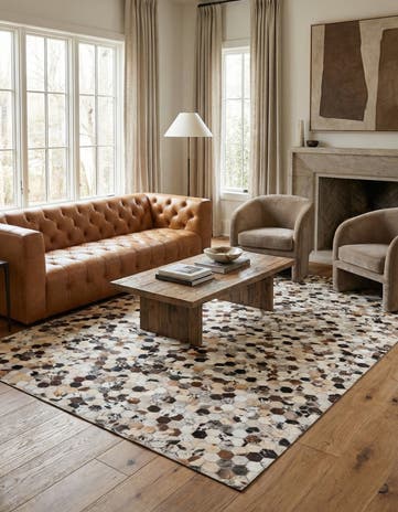 5' 1 x 8' Cowhide Rug