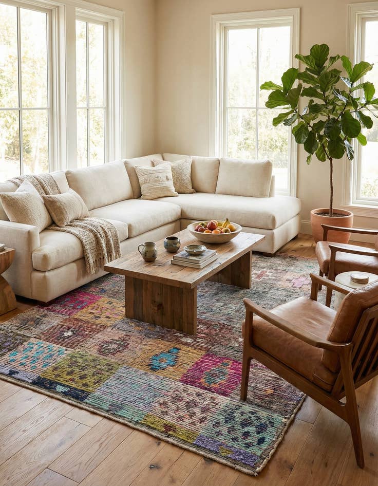 Detail image of  8' 4 x 10' 6  Hand Knotted Moroccan Wool Rug