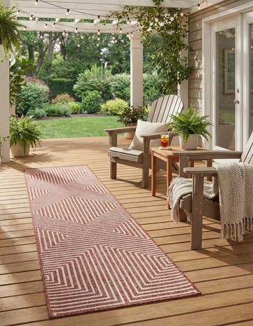 2' x 8' Easy-Clean Modern Indoor / Outdoor Runner Rug