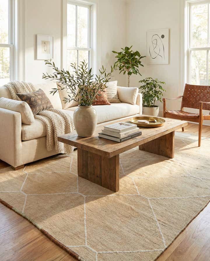 5' 8 x 8' 3 Hand Knotted Moroccan Wool Rug