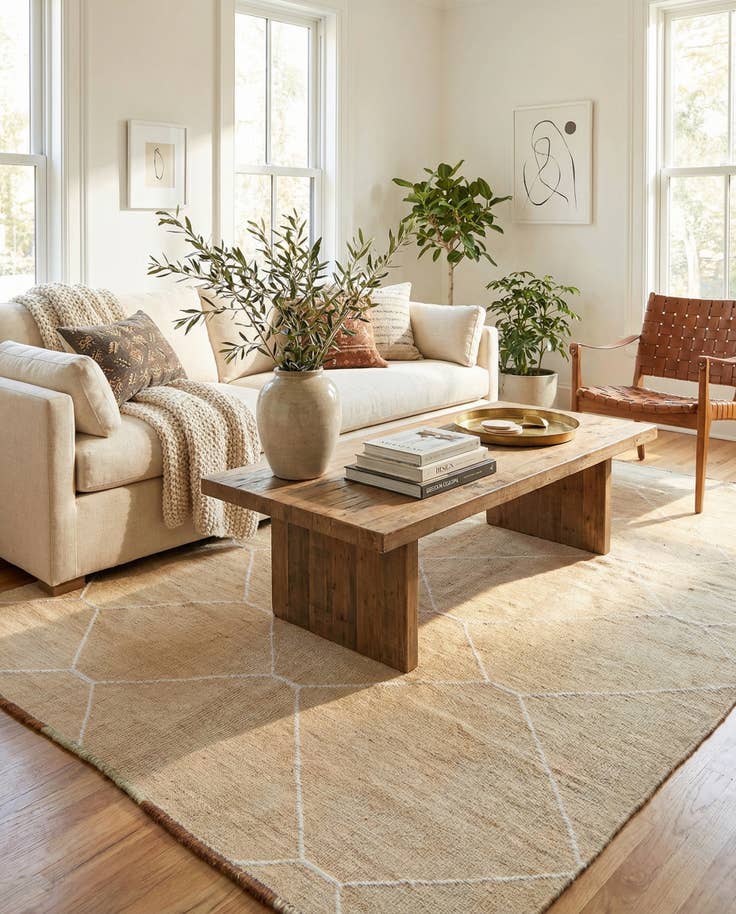 Detail image of 5' 8 x 8' 3 Hand Knotted Moroccan Wool Rug