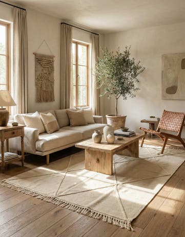 4' 9 x 8' 9 Hand Woven Moroccan Wool Rug
