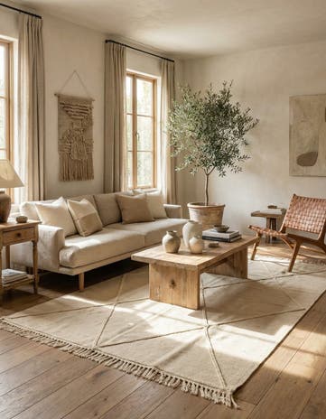 4' 9 x 8' 9 Hand Woven Moroccan Wool Rug