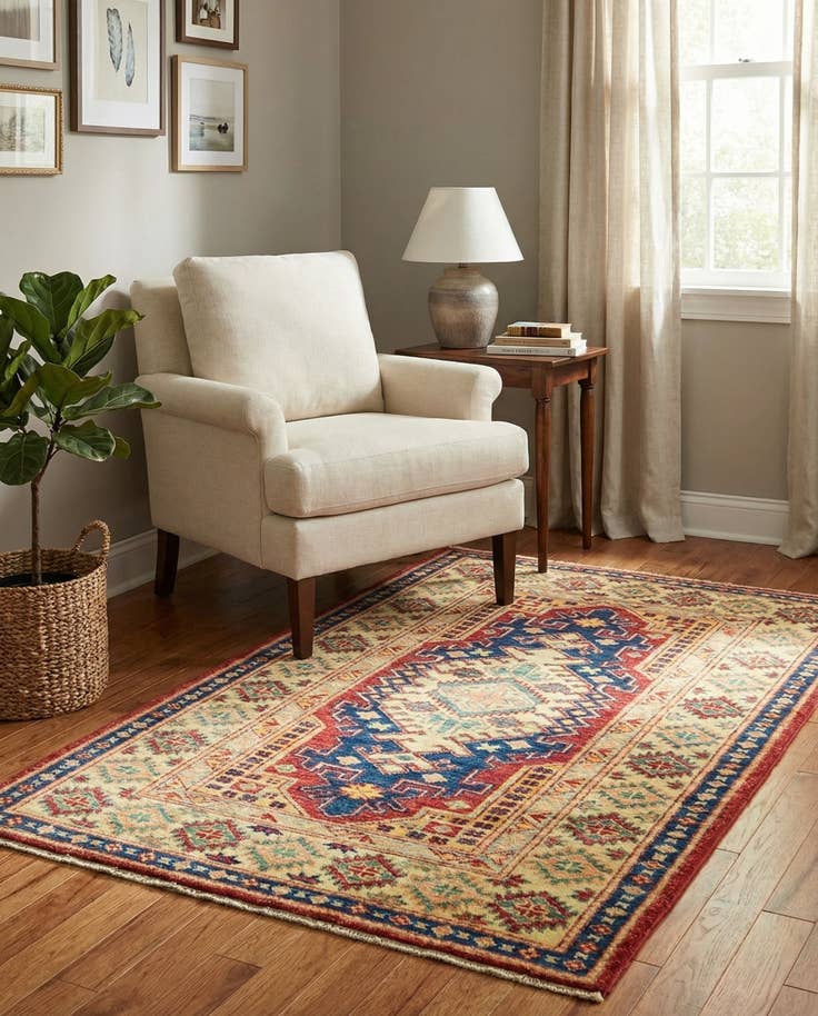 Detail image of 2' 9 x 4' Hand Knotted Kazak Oriental Rug