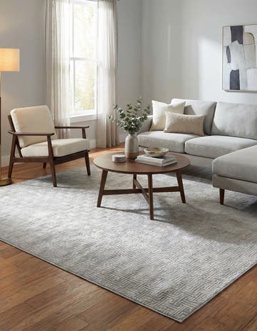 Jill Zarin Gray Uptown Park Avenue Square Rug