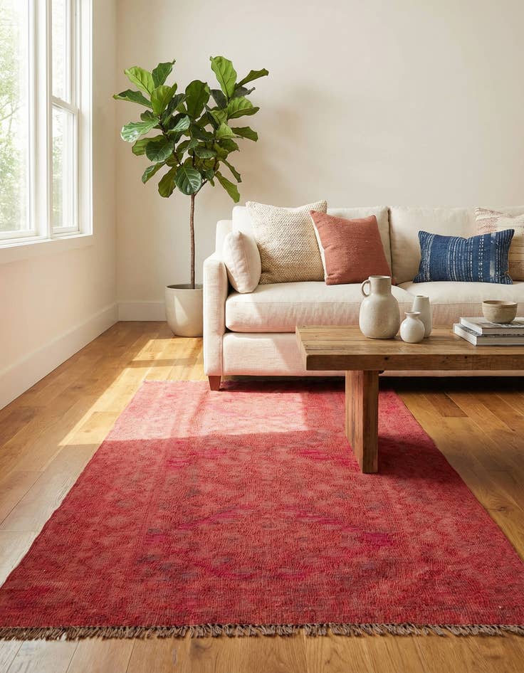 Detail image of 3' 1 x 6' 2  Hand Woven Kilim Modern Wool Rug