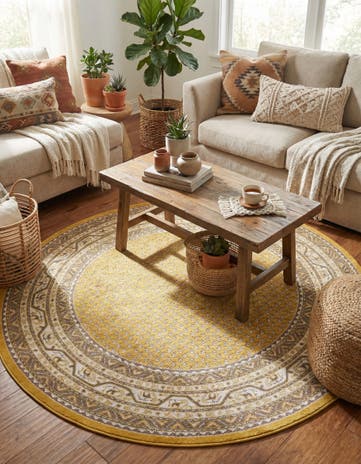 Yellow SoHo Round Rug