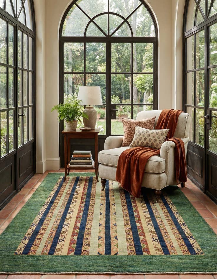 Detail image of 5' 8 x 7' 9  Hand Knotted Ariana Ziegler Rug