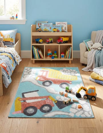 2' 2 x 3' Construction Whimsy Kids Rug