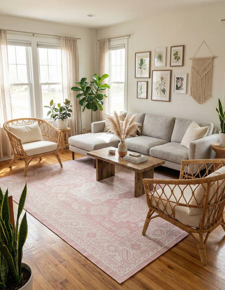 Detail image of 6' x 9'  Washable Aztec Indoor / Outdoor Rug