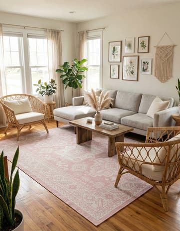 6' x 9' Easy-Clean Aztec Indoor / Outdoor Rug