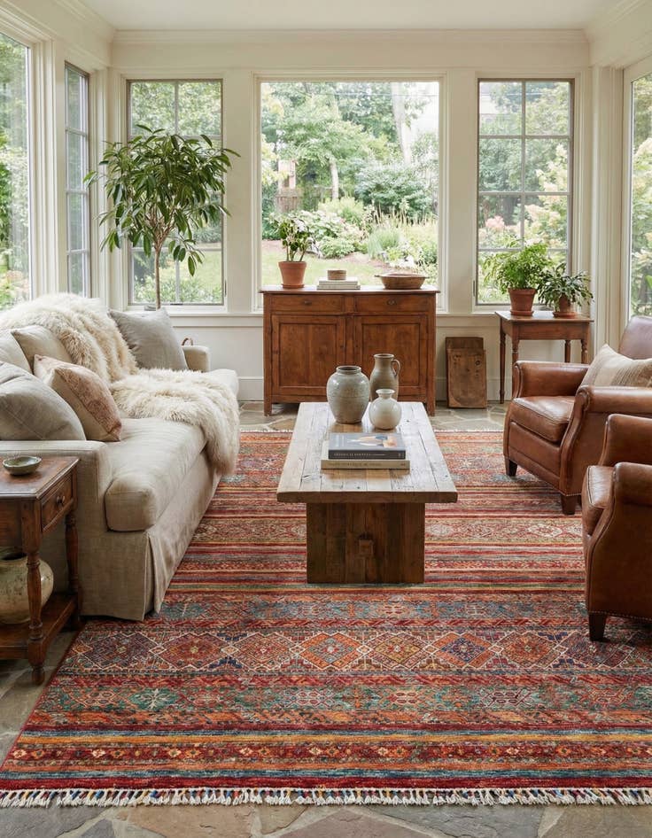 Detail image of 7' x 9' 5  Hand Knotted Ariana Ziegler Rug