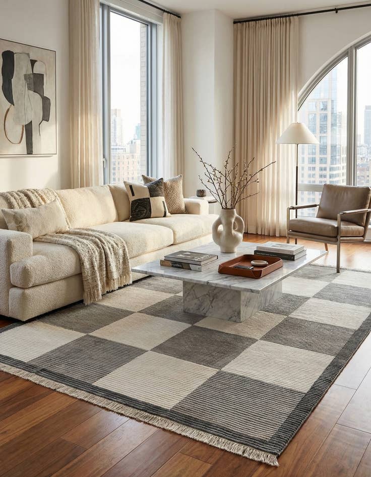 Detail image of 6' 5 x 9' 9  Hand Knotted Darya Wool Rug