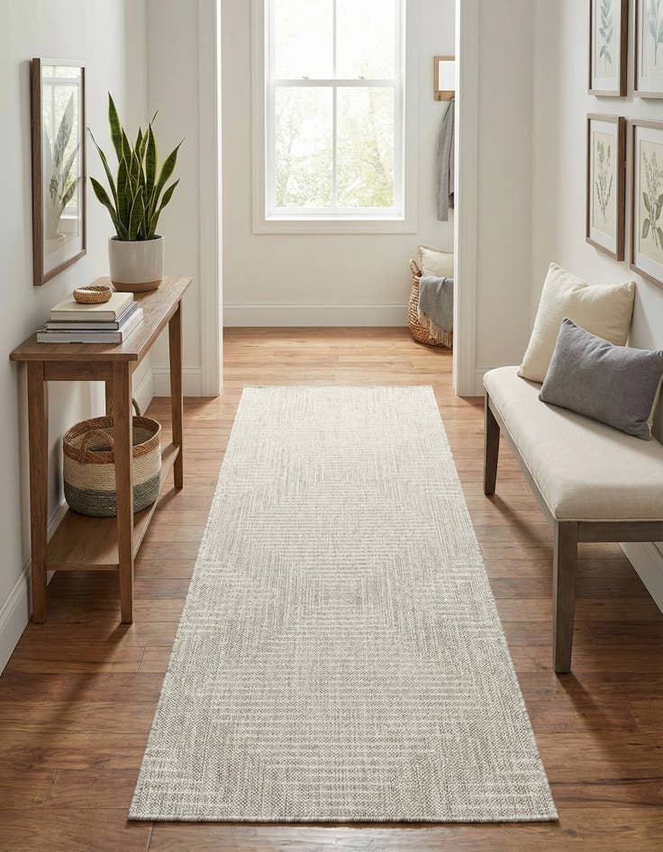 Detail image of 2' x 6' Easy-Clean Modern Indoor / Outdoor Runner Rug