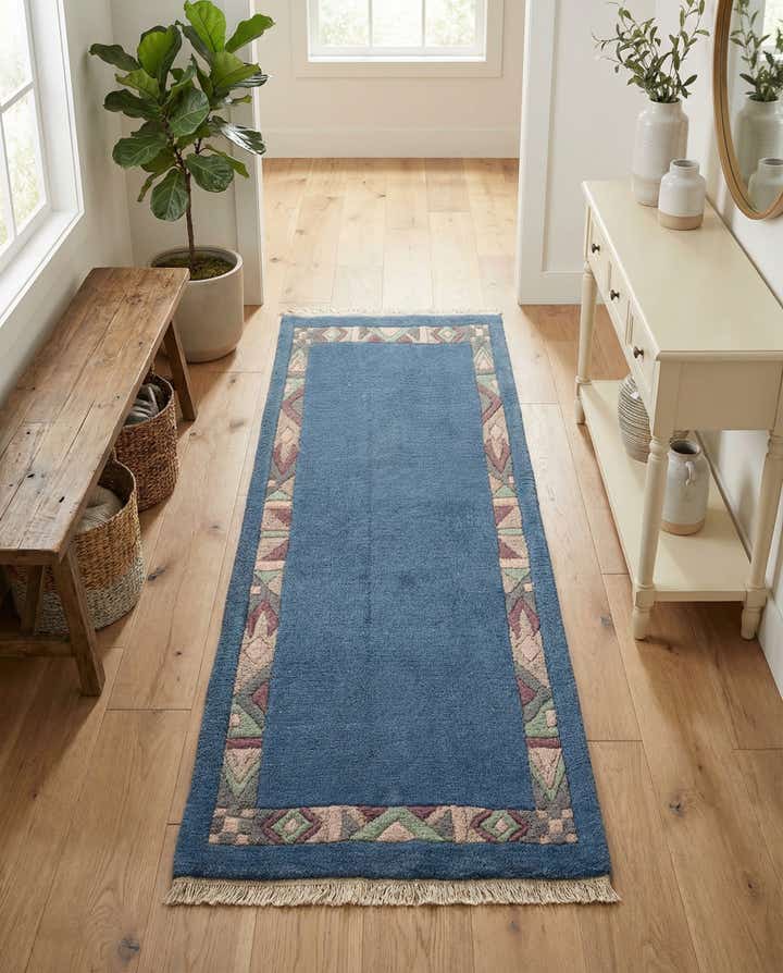 2' 1 x 3' 10 Hand Knotted Nepal Wool Runner Rug