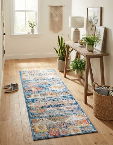 Blue Madrid Runner Rug