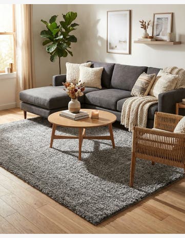 Pepper Gray Jill Zarin Shaggy Chic Rug