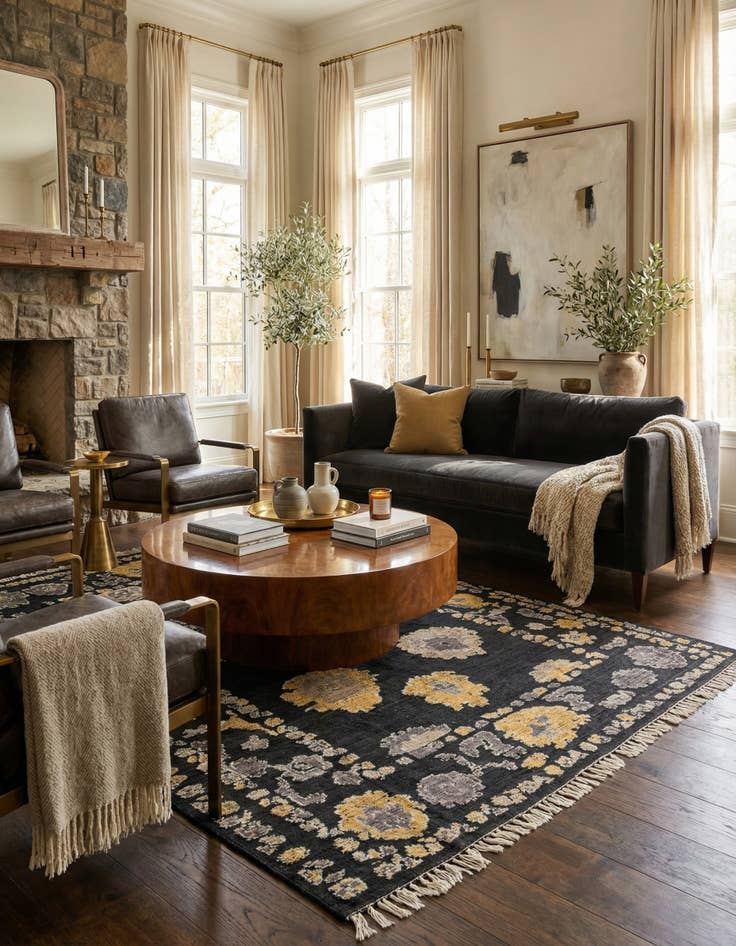 Detail image of 7' 10 x 10' 2  Hand Knotted Oushak Wool Rug