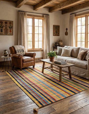 5' x 7' 4 Jajim Wool Rug
