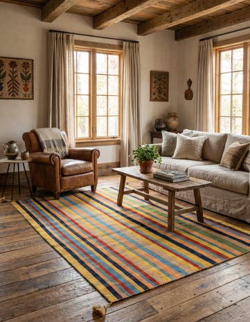 5' x 7' 4 Jajim Wool Rug