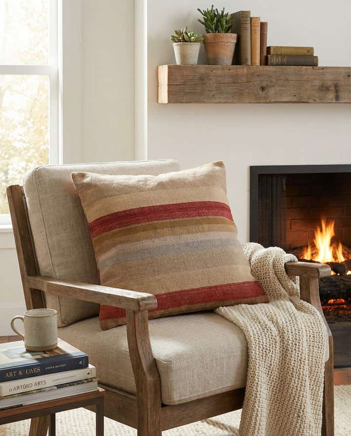 2' 5 x 2' 5 Hand Woven Pillow Wool Square Rug
