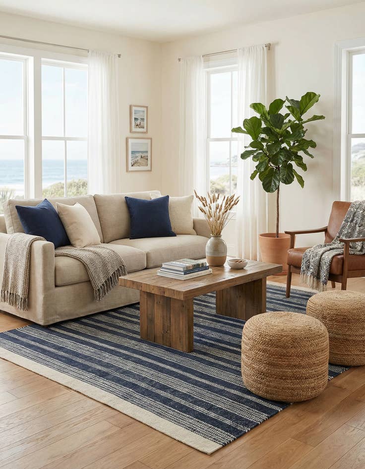 Detail image of 7' 10 x 10'  Hand Woven Lariat Rug