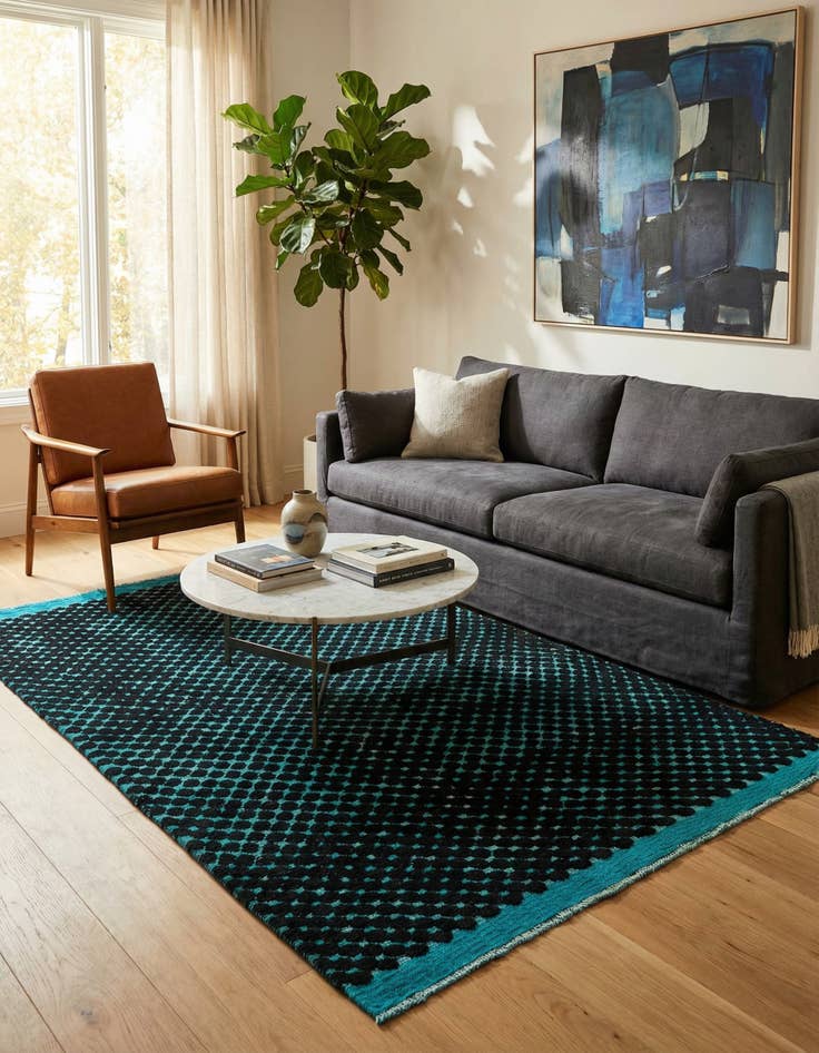 Detail image of 5' 2 x 8' 2  Hand Knotted Darya Wool Rug