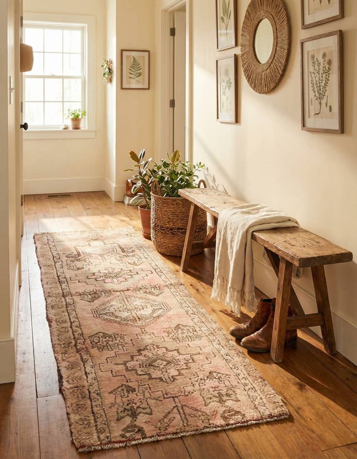 Detail image of  2' 3 x 7' 2  Hand Knotted Ultra Vintage Persian Wool Runner Rug